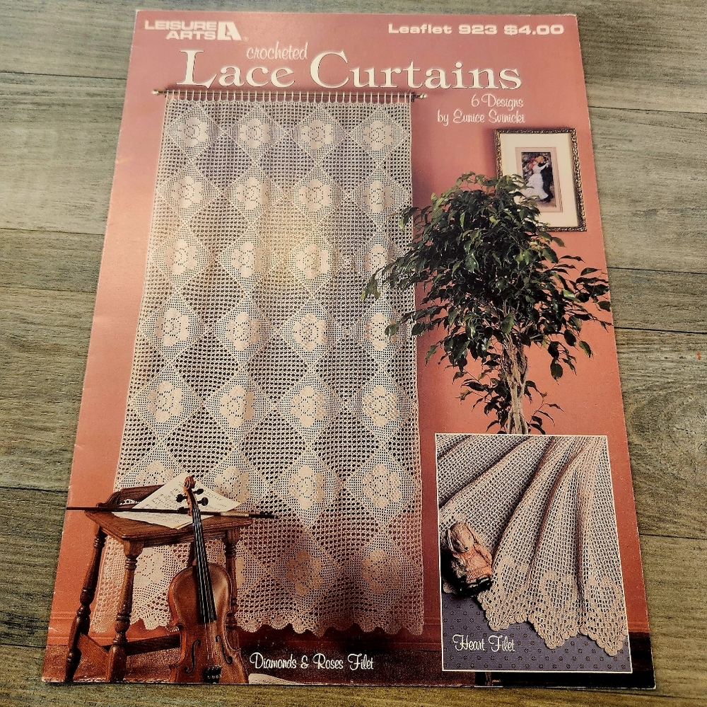 Vintage Crocheted Lace Curtains Guided